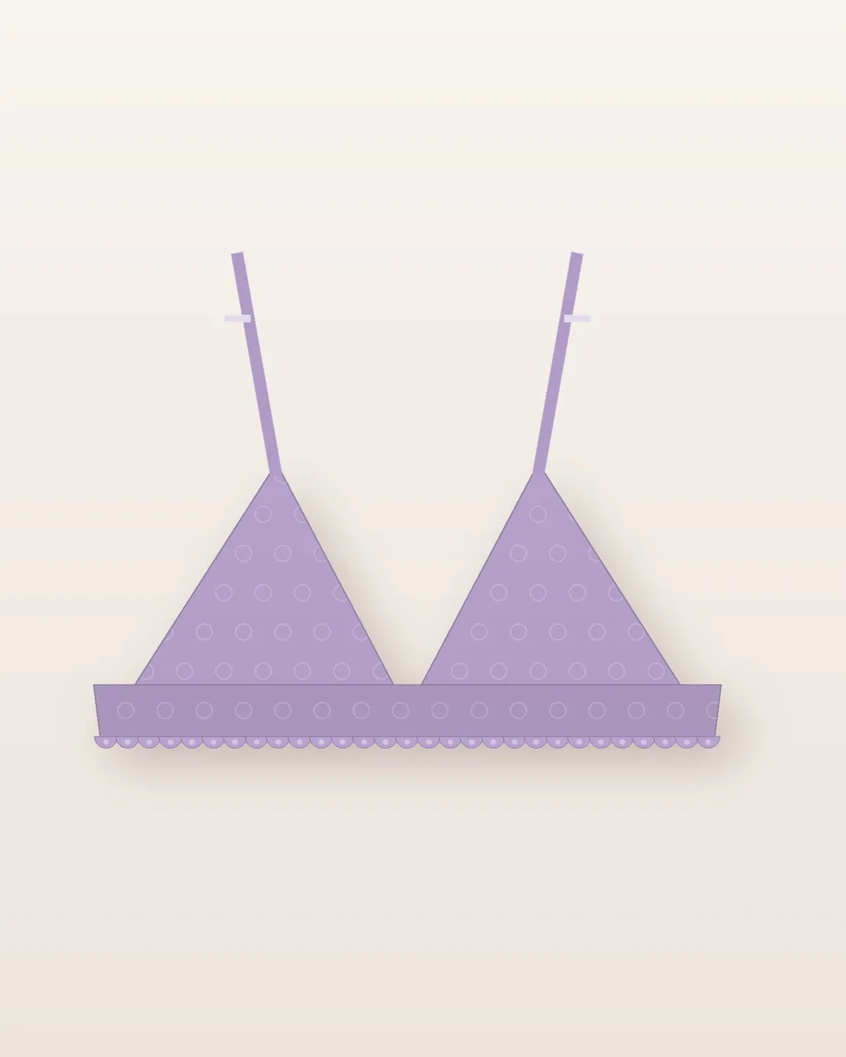 Bralette Triángulo Encaje en Lila