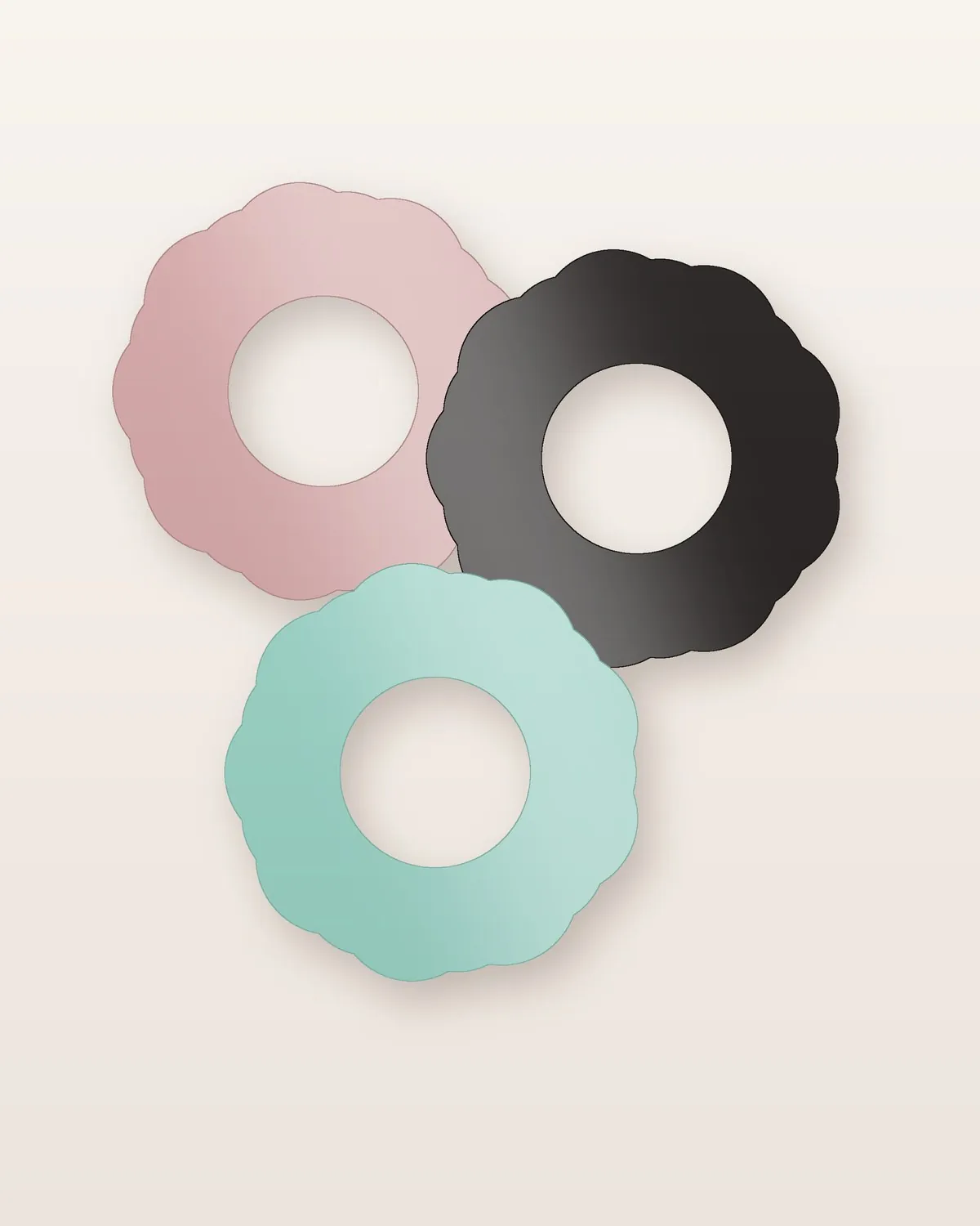 Scrunchies x3 en Verde Agua